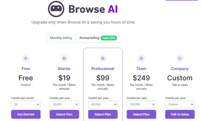 Browse AI Coupon - Browse AI Pricing Plans