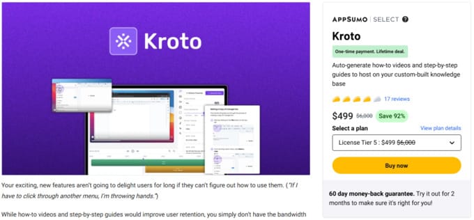 Kroto Coupon – 92% OFF Kroto Lifetime Deal from Appsumo 1 Kroto Coupon – 92% OFF Kroto Lifetime Deal from Appsumo