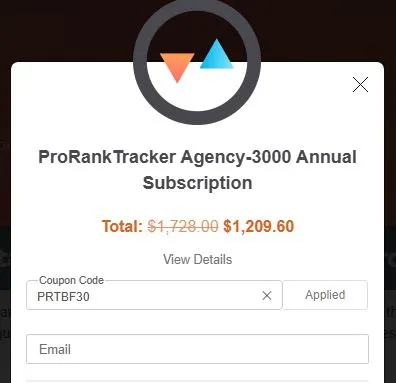 Pro Rank Tracker Black Friday Sale 2024: 30% Discount All Plans 2 Apply Proranktracker Black Friday discount code