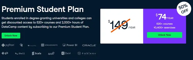 DataCamp Black Friday/Cyber Monday 2024: 50% OFF Everything 2 Datacamp Student Discount