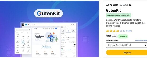 GutenKit Coupon - Get 60% discount on GutenKit Lifetime Deal 1 GutenKit Coupon - GutenKit Lifetime Deal