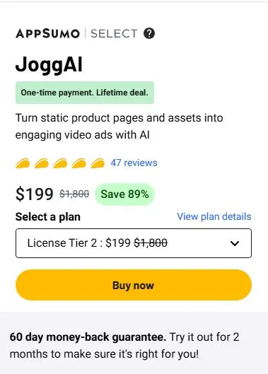 JoggAI Lifetime deal