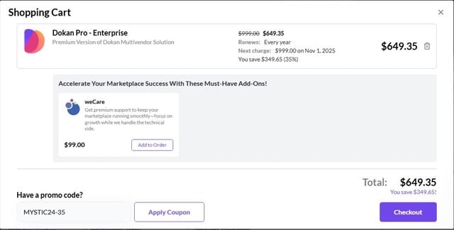 apply Dokan coupon codes