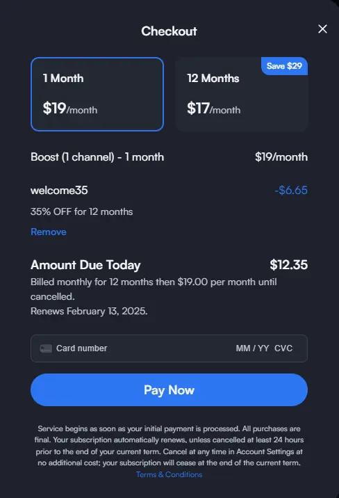 vidIQ: Start Growing Your YouTube Channel for FREE 8 Apply vidIQ Coupon - 35% OFF for 12 months