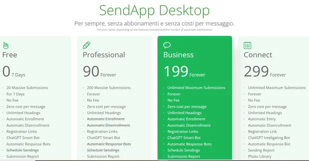 SendApp | 7 Days Free Trial – Start Today 2 SendApp Coupon Code - SendApp Desktop Pricing Plans