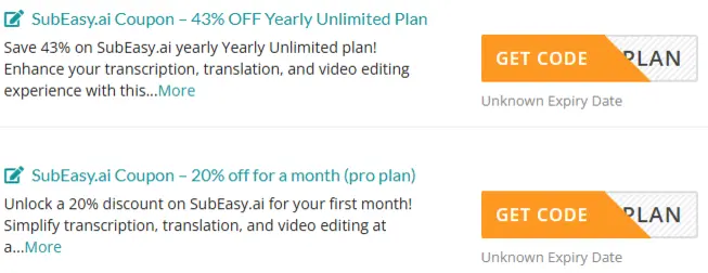 54% OFF SubEasy.ai Coupon! One-time Payment. Lifetime Deal! 3 SubEasy.ai Coupon Codes - Click To Copy The Code